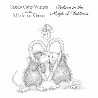 Mistletoe Kiss Cling Rubber Stamps By House-M