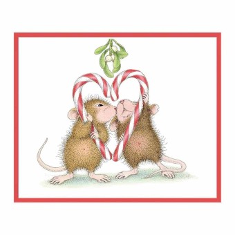 Mistletoe Kiss Cling Rubber Stamps By House-M