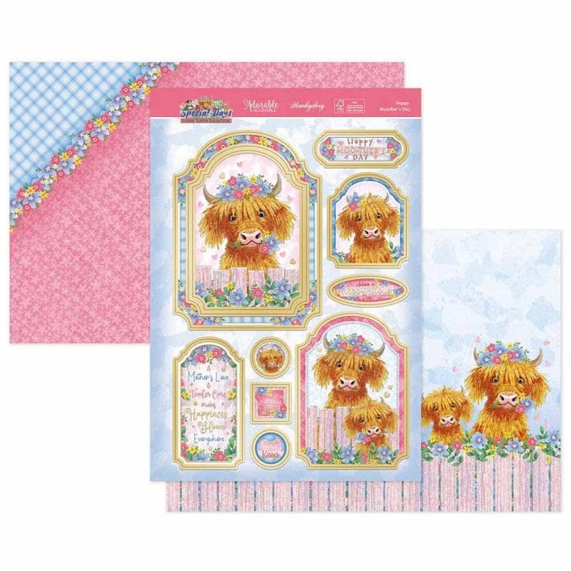 Treasured Moments Pretty Poppies Die Cut Luxury Topper Paper Craft Set