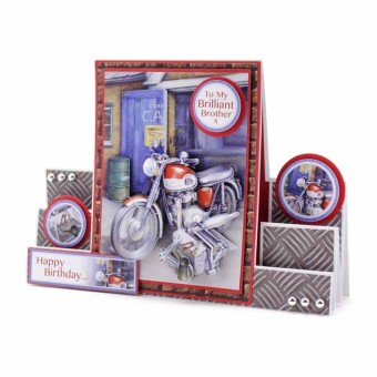 Motorbike & Tools 3pk Die Cut 3d Decoupage Cr