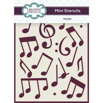 Music Mini Paper Craft Stencil for Cardmaking