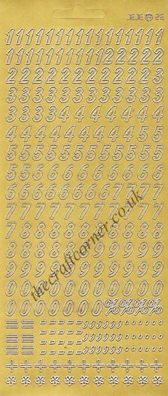 Numbers & Symbols Italic Peel Off