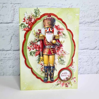 Nutcracker & Holly 3pk Die Cut 3d Decoupage C