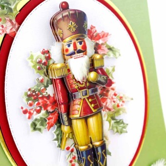 Nutcracker & Holly 3pk Die Cut 3d Decoupage C