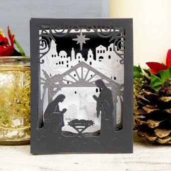 O' Holy Night Nativity Paper Craft Cutting Di