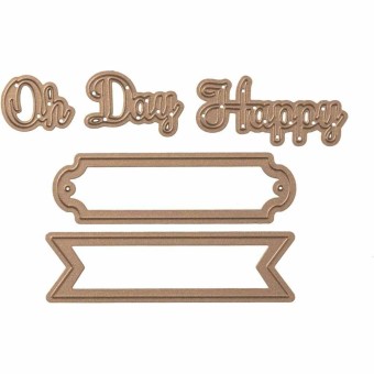 Oh Happy Day Sentiments Rubber Stamps & Metal