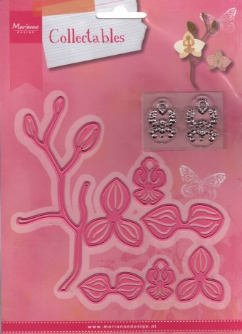 Orchids Die and Clear Rubber Stamps by Marian