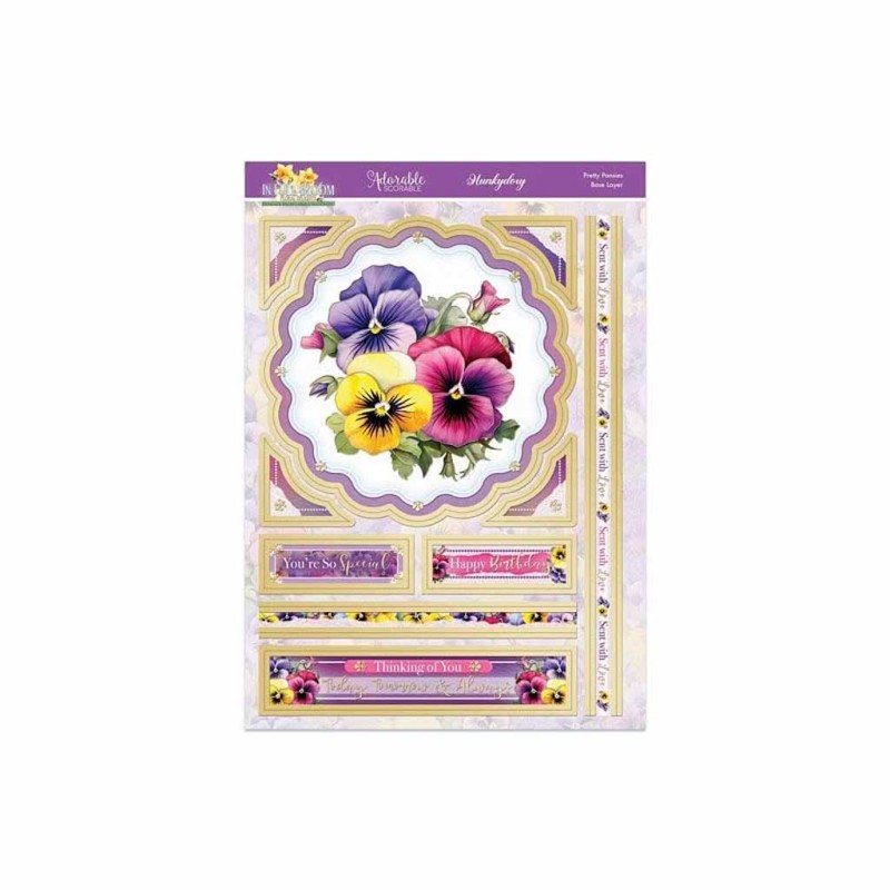 Pretty Pansies In Full Bloom Flower Deco-Larg