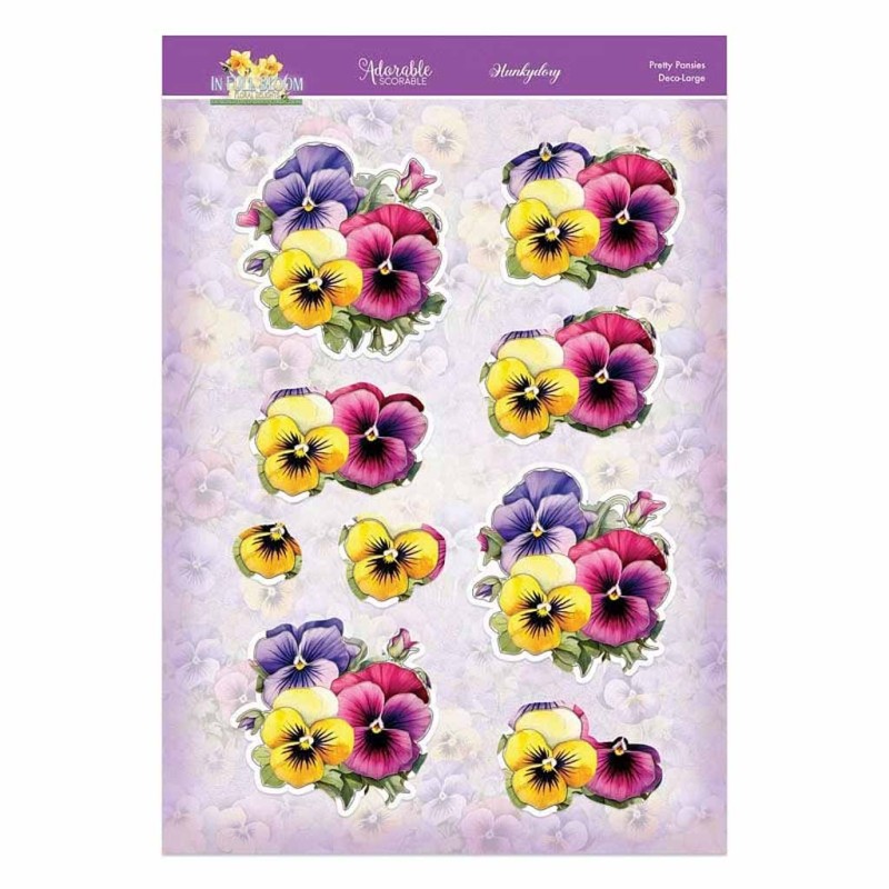 Pretty Pansies In Full Bloom Flower Deco-Larg