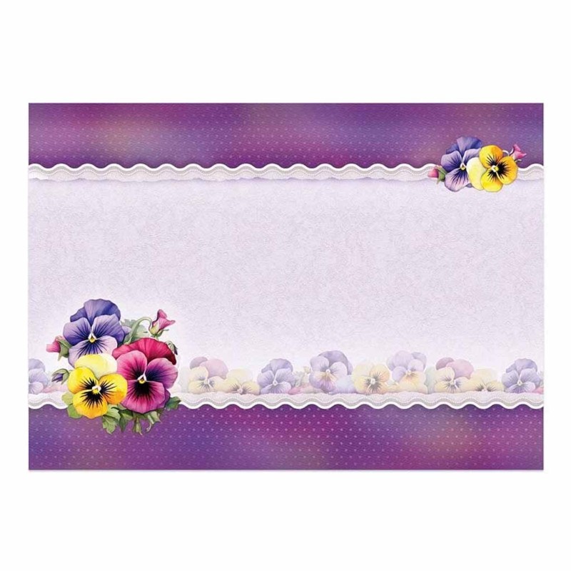 Pretty Pansies In Full Bloom Flower Deco-Larg