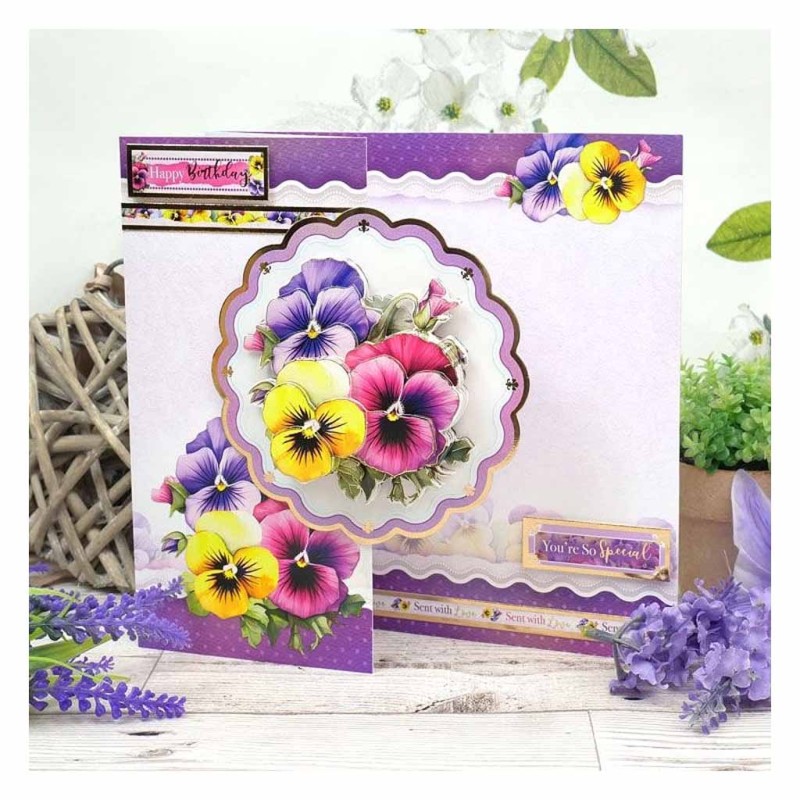 Pretty Pansies In Full Bloom Flower Deco-Larg