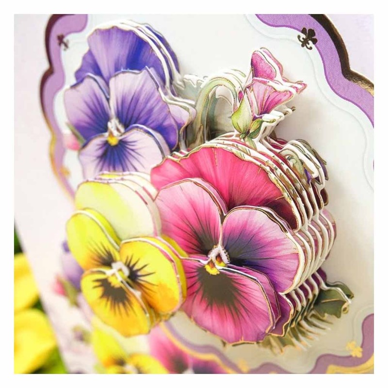 Pretty Pansies In Full Bloom Flower Deco-Larg