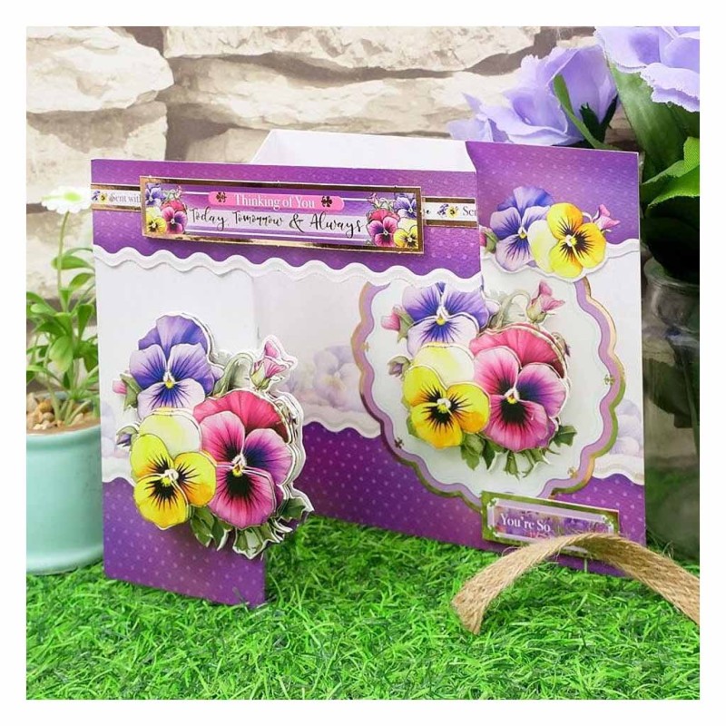 Pretty Pansies In Full Bloom Flower Deco-Larg