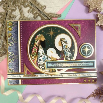 Peace & Joy Nativity Luxury Paper Craft Toppe