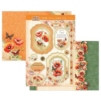 Peachy Petals Pretty Poppies Die Cut Luxury T