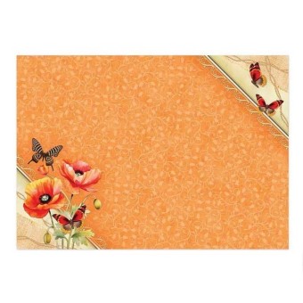 Peachy Petals Pretty Poppies Die Cut Luxury T