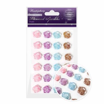 Pearl Roses Diamond Sparkles Self Adhesive Ro