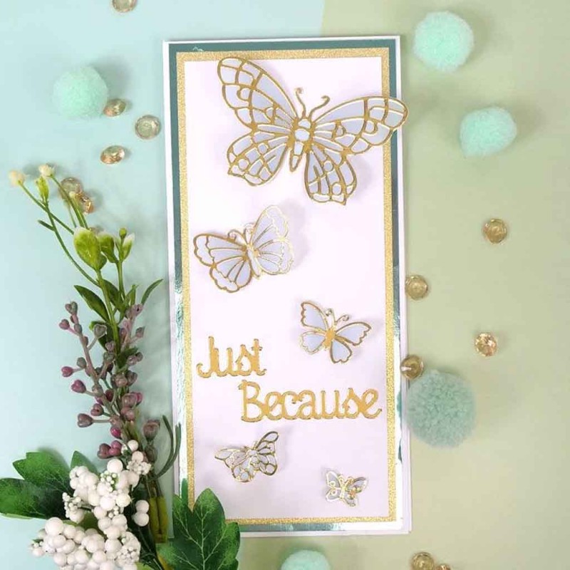 Butterflies & Dragonflies Gold & Silver Peel 