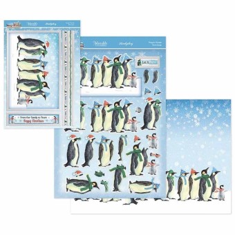 Penguin Parade Deco-Large Die Cut 3d Decoupag