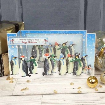 Penguin Parade Deco-Large Die Cut 3d Decoupag