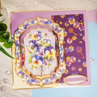 Perfect Pansies Deluxe Craft Greeting Card Pa