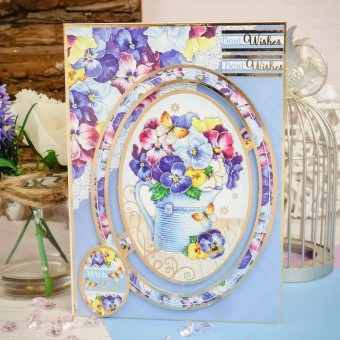 Perfect Pansies Deluxe Craft Greeting Card Pa