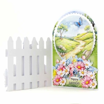 Picket Fence  Card Blank & Envelope - 12 Clas