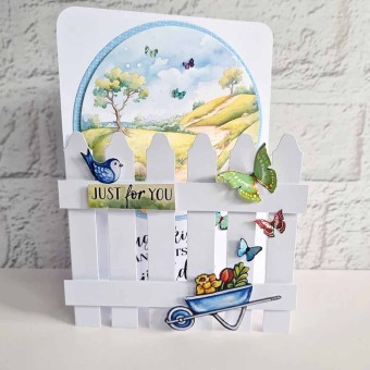 Picket Fence  Card Blank & Envelope - 12 Clas