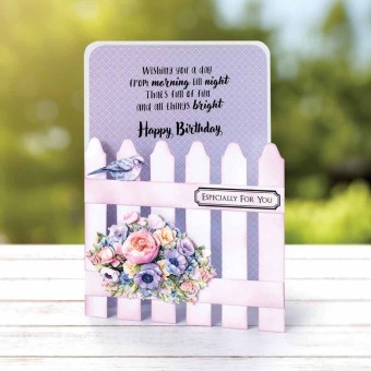 Picket Fence  Card Blank & Envelope - 12 Clas