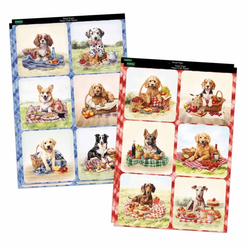 Picnic Pups Die Cut Toppers & 3d Decoupage Co