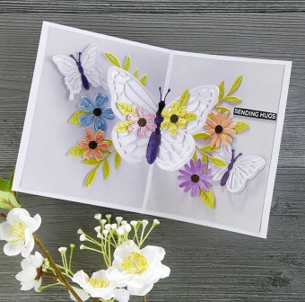 Pop Up Butterfly Metal Paper Craft Cutting Di