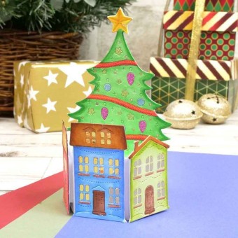 Pop-Up Christmas Tree Card Metal Dies for Pap