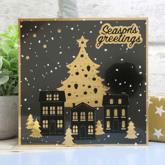 Pop-Up Christmas Tree Card Metal Dies for Pap