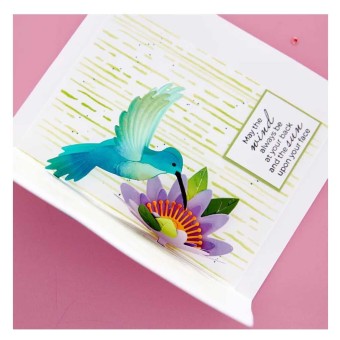 Pop Up Hummingbird Metal Paper Craft Cutting 