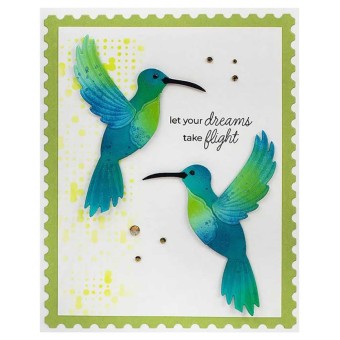 Pop Up Hummingbird Metal Paper Craft Cutting 