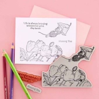 Popping By Cling Rubber Stamps By House-Mouse