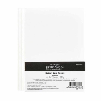 Porcelain BetterPress A7 Cotton Card Panels -