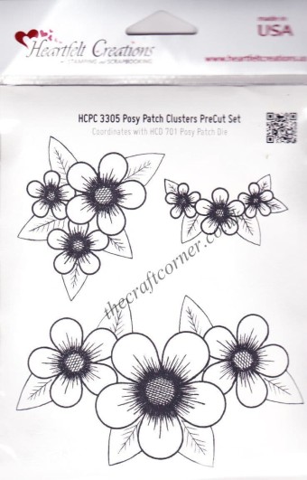 Posy Patch 3 Unmounted Rubber Stamps By Heart