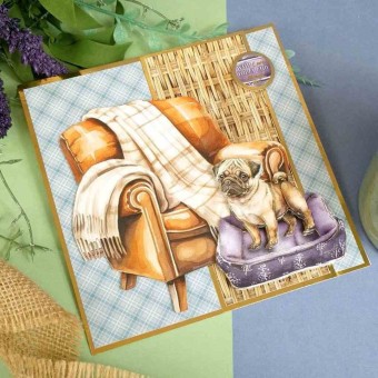 Pug & Chihuahua Dog Tales Die Cut 3d Craft De