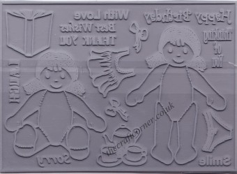 Rag Doll Girl Activity Plate Uncut & Unmounte