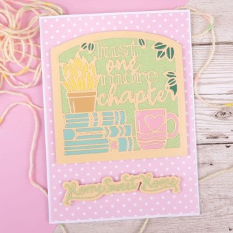 Reading & Cuppa Card Metal Die - Hunkydory MS