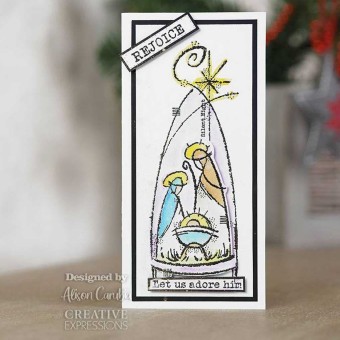 Rejoice Christmas Nativity Clear Rubber Stamp