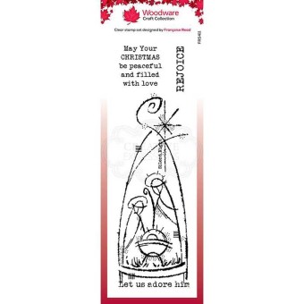 Rejoice Christmas Nativity Clear Rubber Stamp