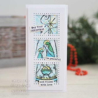 Rejoice Christmas Nativity Clear Rubber Stamp