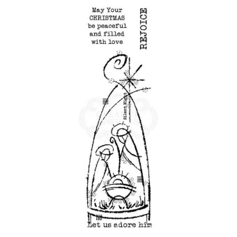 Rejoice Christmas Nativity Clear Rubber Stamp