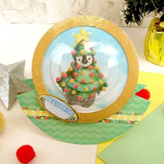 Rocking Snow Globes Pyramid Die Cut Paper Car