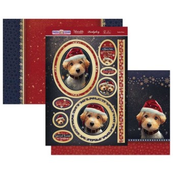 Santa Paws Dog Luxury Paper Craft Die Cut Top