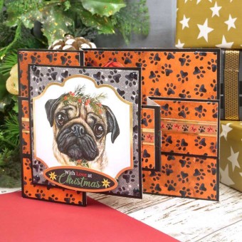 Santa Paws Pawsome Portraits Dog Die Cut Topp