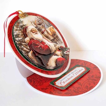 Santa & Rudolph Bauble 3pk Die Cut 3d Decoupa