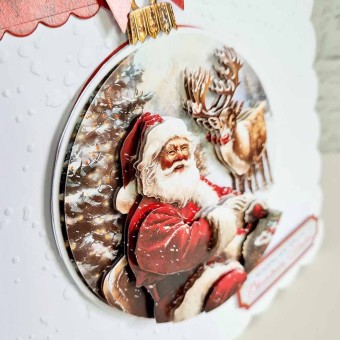 Santa & Rudolph Bauble 3pk Die Cut 3d Decoupa